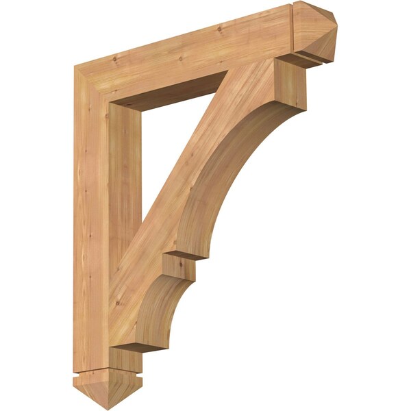 Ekena Millwork Balboa Arts & Crafts Smooth Bracket, Western Red Cedar, 5 1/2"W x 36"D x 40"H BKT06X36X40BOA03SWR - main
